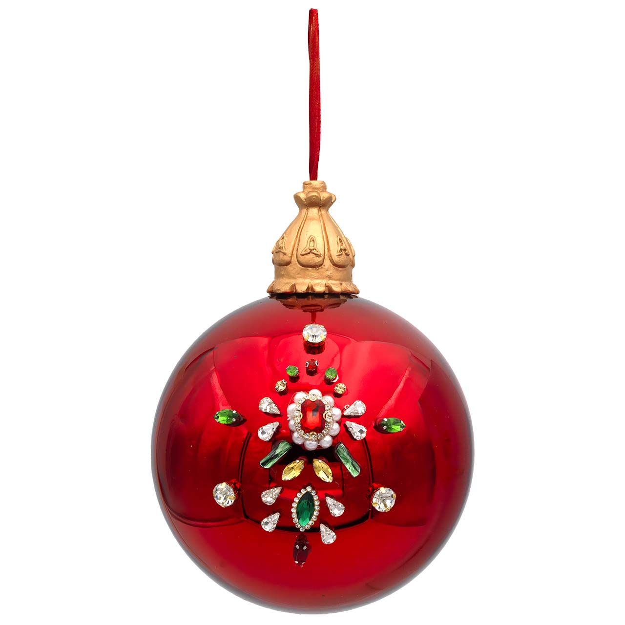 SFERA D. 15 ROSSA CON DECORAZIONE IN RILIEVO